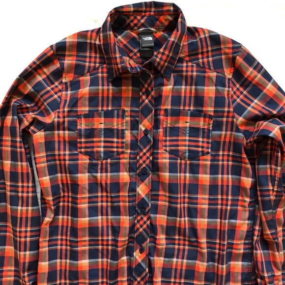 The North Face Tops - The North Face Plaid Long Sleeve Button Down